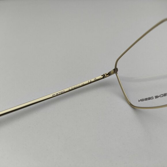🕶️Made in Italy! Porsche Design P8760 Pale Gold Eyeglasses 58/17 145 /EUM153🕶️ - Picture 5 of 11